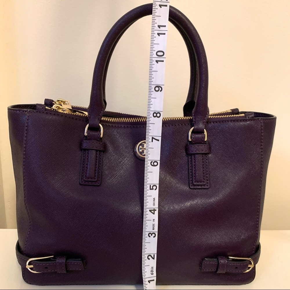 Tory Burch · Brand New Purple Iris Robinson Saffiano Multi Tote Satchel Bag - Picture 10 of 13
